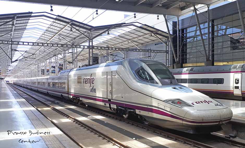 Barcelona às 6h01, Madrid às 2h55 de comboio de alta velocidade Renfe AVE Barcelona-Madrid-Málaga